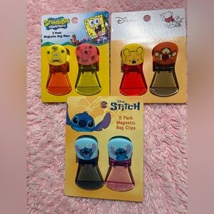 Disney and SpongeBob Colorful Magnetic Clips